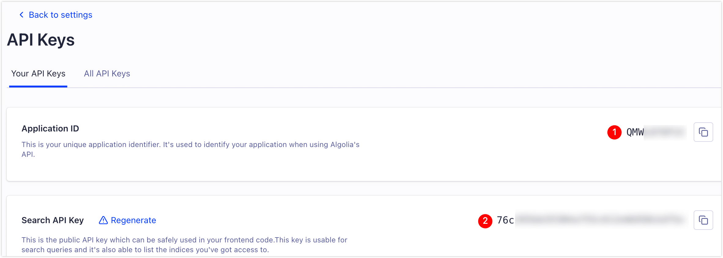 Algolia DocSearch 索引信息