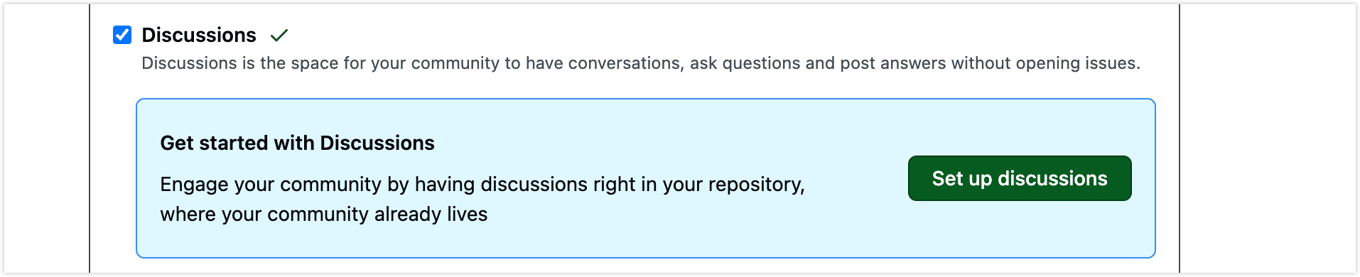 Enabling Discussions
