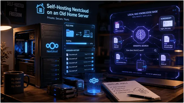用旧主机搭私有云：Nextcloud 部署、版本溯源与 RAG 知识库实践